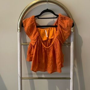 Orange - Off the Shoulder Women’s Crop Top